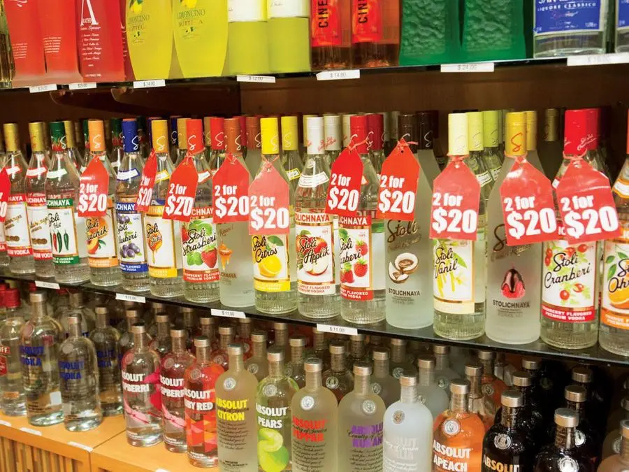 All alcohol on shelf being on promotion