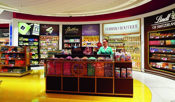 Confectionery stand in duty free