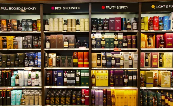 Single Malts on Shelf